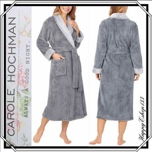 Carole Hochman Textured Plush Wrap Robe Super Soft